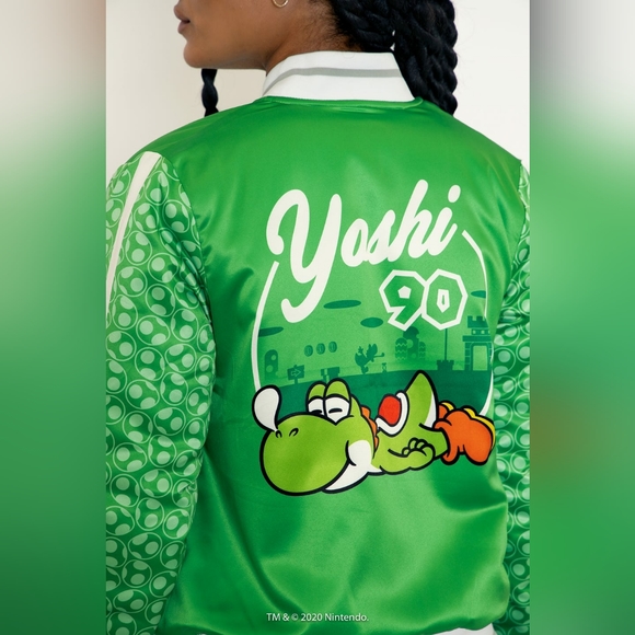 Blackmilk Jackets & Blazers - BLACKMILK YOSHI SHINY BOMBER JACKET M NWT POKEMON UNISEX